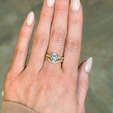 2.16ct Untreated Malawi Cushion Cut Sapphire and Diamond Vintage Cathedral Four Prong Ring in 14k Yellow Gold (Copy)