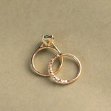 2.09ct Precision Cut Teal Montana Sapphire Four Prong Hidden Halo Solitaire in 18k Yellow Gold