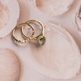 2.09ct Precision Cut Teal Montana Sapphire Four Prong Hidden Halo Solitaire in 18k Yellow Gold