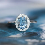 Prong Set Diamond Halo, Stackable - Setting