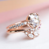 Low Profile Six Prong Solitaire with Pavé Set Diamonds- Setting