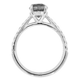 Hidden Halo Solitaire with Pavé Set Diamonds - Setting