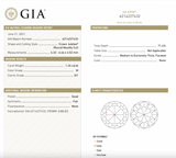 1.24ct Round Crown Jubilee® Cut GIA Diamond 4-Prong Evergreen Carved Solitaire in 14K Yellow Gold