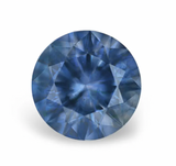 2.49CT PRECISION CUT ROUND BRILLIANT MONTANA SAPPHIRE, MIDNIGHT BLUE, 8.1MM