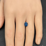 1.93CT PRECISION CUT OVAL BRILLIANT MONTANA SAPPHIRE, DEEP BLUE, 7.8X6.5MM