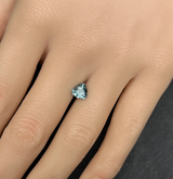 1.14CT PRECISION CUT TRILLION BRILLIANT MONTANA SAPPHIRE, COLOR SHIFTING LIGHT BLUE TEAL, 6.6MM