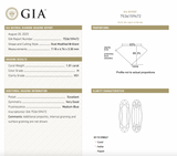 1.01ct GIA Natural Oval Diamond and Princess Cut Diamond Rapids Low Profile Ring in 18k Yellow Gold