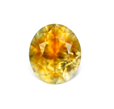 2.04CT PRECISION CUT OVAL BRILLIANT MONTANA SAPPHIRE, BICOLOR ORANGE YELLOW SUNRISE, 7.9x6.8MM