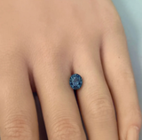 1.66CT OVAL PRECISION CUT MONTANA SAPPHIRE, TEAL BLUE COLOR SHIFTING, 7.5X6.2MM