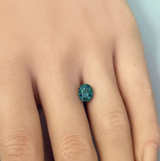 1.66CT OVAL PRECISION CUT MONTANA SAPPHIRE, TEAL BLUE COLOR SHIFTING, 7.5X6.2MM