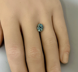 2.60CT OVAL BRILLIANT PRECISION CUT MONTANA SAPPHIRE, AQUA BLUE TEAL, 8.5X7MM