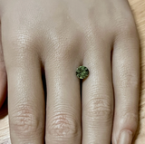 1.48CT PRECISION CUT ROUND BRILLIANT MONTANA SAPPHIRE, BRIGHT YELLOW GREEN, 6.7MM