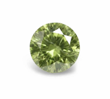 1.48CT PRECISION CUT ROUND BRILLIANT MONTANA SAPPHIRE, BRIGHT YELLOW GREEN, 6.7MM