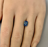 2.62CT RADIANT PRECISION CUT MONTANA SAPPHIRE, PARTI BLUE AND TEAL GREEN, 8.8X6.1MM