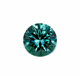 1.47CT ROUND PRECISION CUT MONTANA SAPPHIRE, TEAL GREEN, 6.75MM