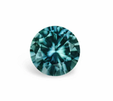 1.07CT PRECISION CUT ROUND BRILLIANT MONTANA SAPPHIRE, TEAL BLUE GREEN, 6MM