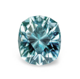 2.54CT ELONGATED CUSHION BRILLIANT PRECISION CUT MONTANA SAPPHIRE, AQUA TEAL BLUE, 8.5X7.2MM