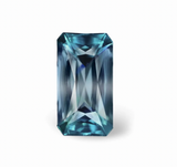 1.61CT ELONGATED "SCISSOR" PRECISION CUT MONTANA SAPPHIRE, PARTI DEEP TEAL BLUE AND GREEN, 8X4.8MM