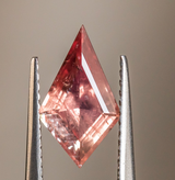 1.76ct Untreated Red Mozambique Kite Sapphire Low Profile Bezel Split Shank Solitaire Ring in 18k Yellow Gold