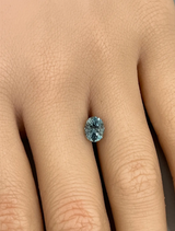 1.49 CT OVAL PRECISION CUT MONTANA SAPPHIRE, BLUE GREEN, 7.2X5.7MM