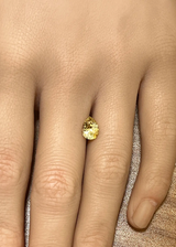 1.46CT PEAR PRECISION CUT MONTANA SAPPHIRE, BICOLOR YELLOW WHITE, 8.4X6.1MM