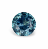 1.39CT ROUND PRECISION CUT MONTANA SAPPHIRE, TEAL GREEN WITH BLUE, 6.7MM