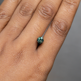 40% OFF 1.13CT BRILLIANT ROUND MADAGASCAR SAPPHIRE, COLOR SHIFTING WARM GREY TO BRIGHT GREEN TEAL, 5.72X74.42MM