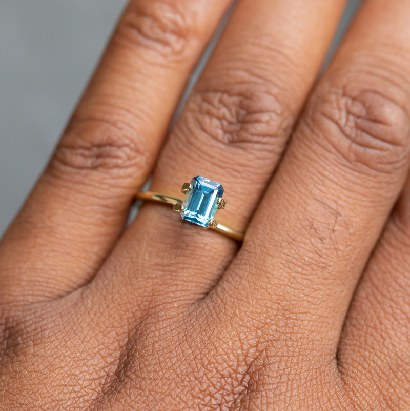 1.36CT EMERALD CUT MONTANA SAPPHIRE // Design Specialist Curated Build Your Own Dream Ring