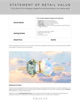 Toi Et Moi 0.74ct Hexagon Sapphire and 0.41ct Opal Ring in 14k Yellow gold