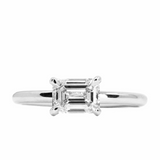 East - West Plain Classic 4-Prong Solitaire- Setting