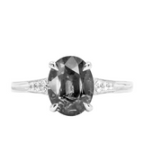 Vintage Cathedral Four Prong Ring with Diamonds - Setting