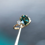 Antique Inspired Three Stone Diamond Band - Setting