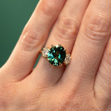 Antique Inspired Three Stone Diamond Band - Setting