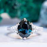 Split Shank Six Prong Solitaire with Pavé Set Diamonds - Low Profile Setting