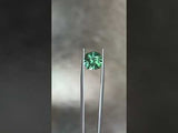 4.21ct Green Tourmaline and Lab Grown Marquise Diamond Cluster Ring in 14k Yellow Gold