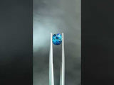 1.78CT ROUND GOMBE SAPPHIRE, DEEP BLUE TEAL, 7.10X4.86MM