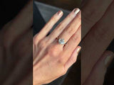 2.21ct Pastel Pear Sapphire and Diamond Asymmetrical Cluster Ring in 14k Yellow Gold