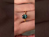 2.18CT MADAGASCAR OVAL SAPPHIRE, DEEP TEAL BLUE, 8.94X6.81X4.53MM