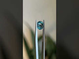 2.05CT ROUND MADAGASCAR SAPPHIRE, COLOR SHIFTING TEAL BLUE AND FOREST GREEN, 7.16X4.95MM