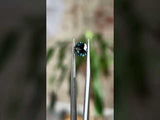 1.63CT ROUND NIGERIAN SAPPHIRE, PEACOCK GREEN, 7.01x4.50MM, UNTREATED