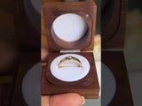 0.13ct Inverted Trillion Diamond Bezel Wide Unisex Band in 18k Yellow Gold