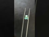 1.60CT EMERALD CUT MADAGASCAR SAPPHIRE, PARTI BLUE GREEN YELLOW, 6.7X6X4MM