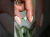 Oval Moss Agate Bezel Rings in 14K Yellow & White Gold