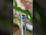 1.29CT ROUND GOMBE NIGERIAN SAPPHIRE, DEEP TEAL BLUE, 6.45X4.26MM