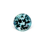 1.57CT ROUND PRECISION CUT MONTANA SAPPHIRE, BLUE GREEN, 6.91X4.55MM