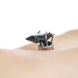 0.64CT GEOMETRIC SAPPHIRE, DEEP BLUE, 8.91X4.05MM