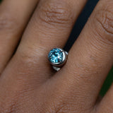 0.93CT ROUND MADAGASCAR SAPPHIRE, 5.71X5.66X3.77MM, HEATED