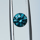 1.06CT ROUND MONTANA SAPPHIRE, OCEAN BLUE TEAL, 5.98MM