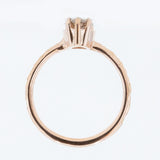 1.00ct Champagne Pear Diamond in Low Profile Rose Gold Evergreen Setting by Anueva Jewelry