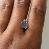 1.19CT Salt and Pepper Rose Cut Shield Diamond 9.36x8.12mm